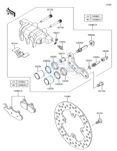 BRUTE FORCE 750 4x4i EPS KVF750GHF EU drawing Front Brake