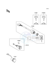 MULE 3010 4x4 KAF620E6F EU drawing Ignition Switch