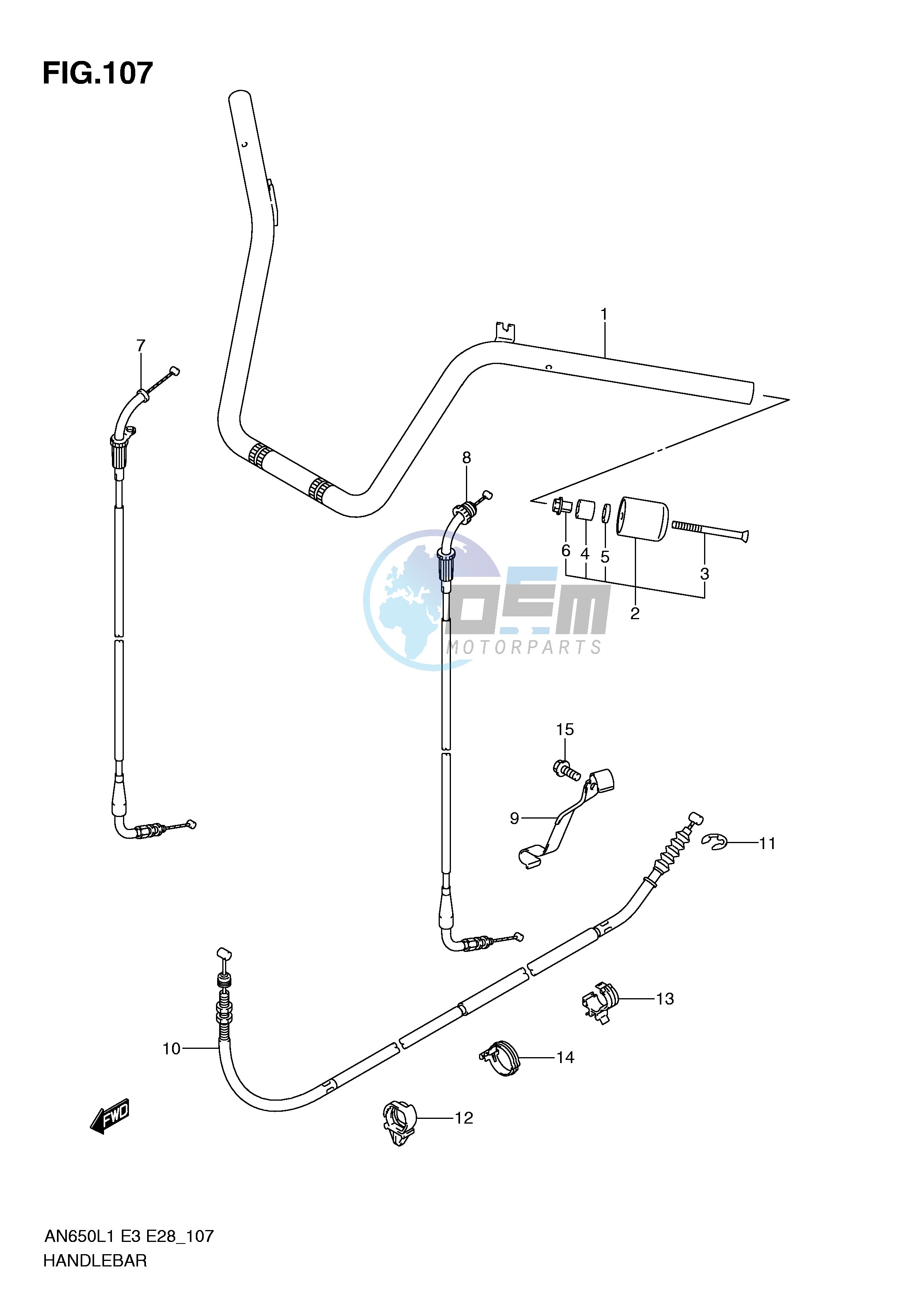 HANDLEBAR (AN650AL1 E33)