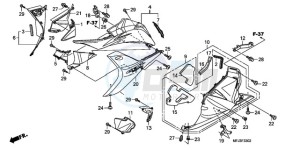 CBR600RRA F / CMF drawing LOWER COWL (L.) (CBR600RR9,A/RA9,A)