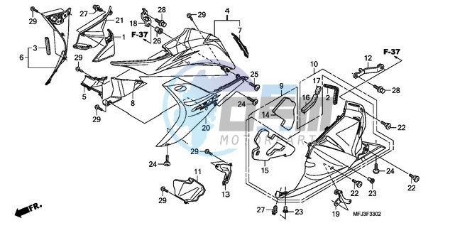 LOWER COWL (L.) (CBR600RR9,A/RA9,A)