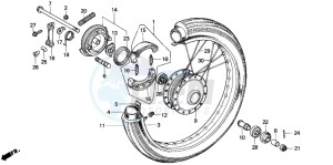 C90Z 50 drawing FRONT WHEEL