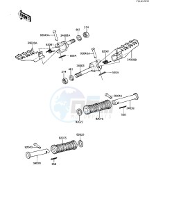 KE 125 A [KE125] (A9-A10) [KE125] drawing FOOTRESTS -- 82-83 A9_A10- -