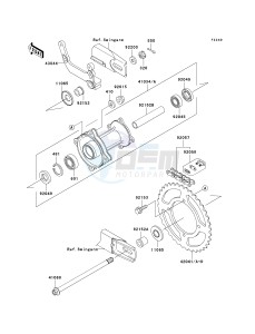 KX 65 A [KX65 MONSTER ENERGY] (A6F - A9FA) A7F drawing REAR HUB