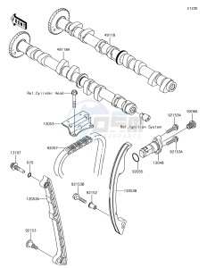 JET SKI ULTRA LX JT1500KJF EU drawing Camshaft(s)/Tensioner