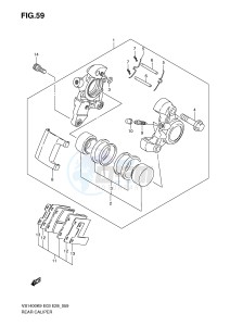 VS1400 (E3-E28) INTRUDER drawing REAR CALIPER