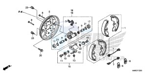 TRX250TEE FOURTRAX RECON ES Europe Direct - (ED) drawing FRONT BRAKE PANEL