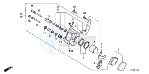 TRX400XC drawing FRONT BRAKE CALIPER