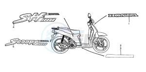 SH100 SCOOPY drawing MARK/STRIPE (2)