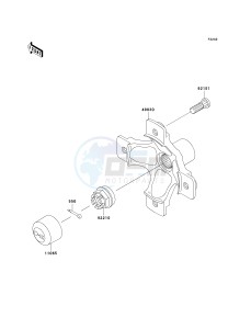 KVF 650 E [BRUTE FORCE 650 4X4 HARDWOODS GREEN HD] (E6F-E9F) E6F drawing REAR HUB