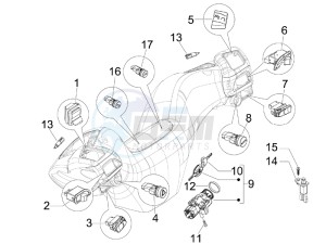 MP3 300 ie lt Touring drawing Selectors - Switches - Buttons