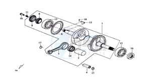 HD 200EVO EFI drawing CRANKSHAFT / PISTON / PISTON RING