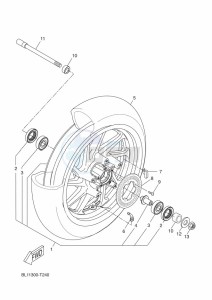 YP400RA XMAX 400 ABS (BL16) drawing FRONT WHEEL