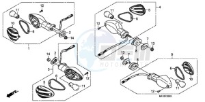 CBR600RAA BR / ABS - (BR / ABS) drawing WINKER (3)