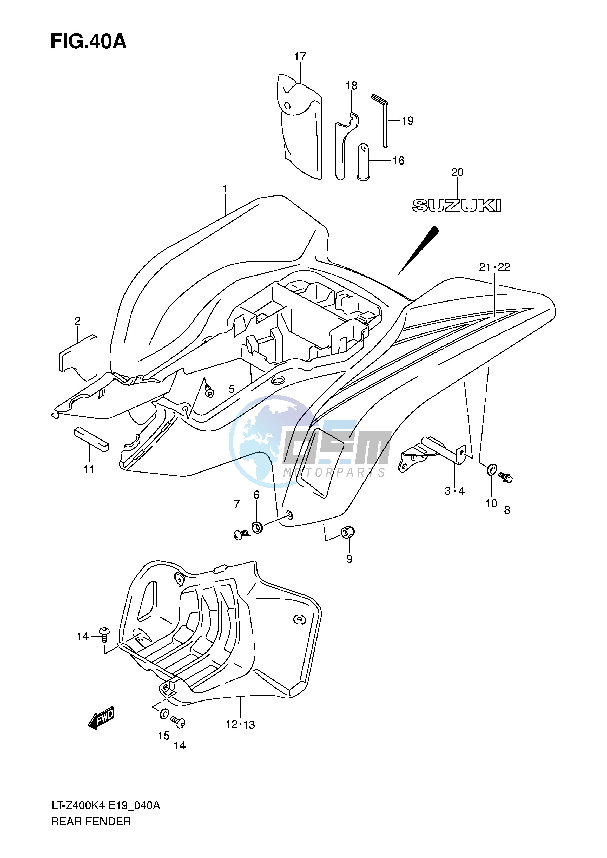 REAR FENDER (MODEL K5 K6)