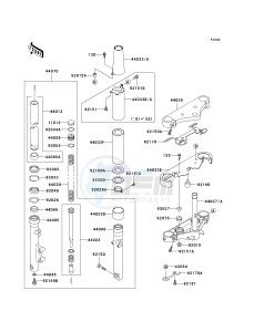 VN 800B [VULCAN 800 CLASSIC] (B6-B9) [VULCAN 800 CLASSIC] drawing FRONT FORK