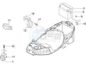 LX 150 4T drawing Control switches - Battery - Horn