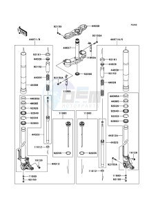 Z1000_ABS ZR1000EBF FR XX (EU ME A(FRICA) drawing Front Fork