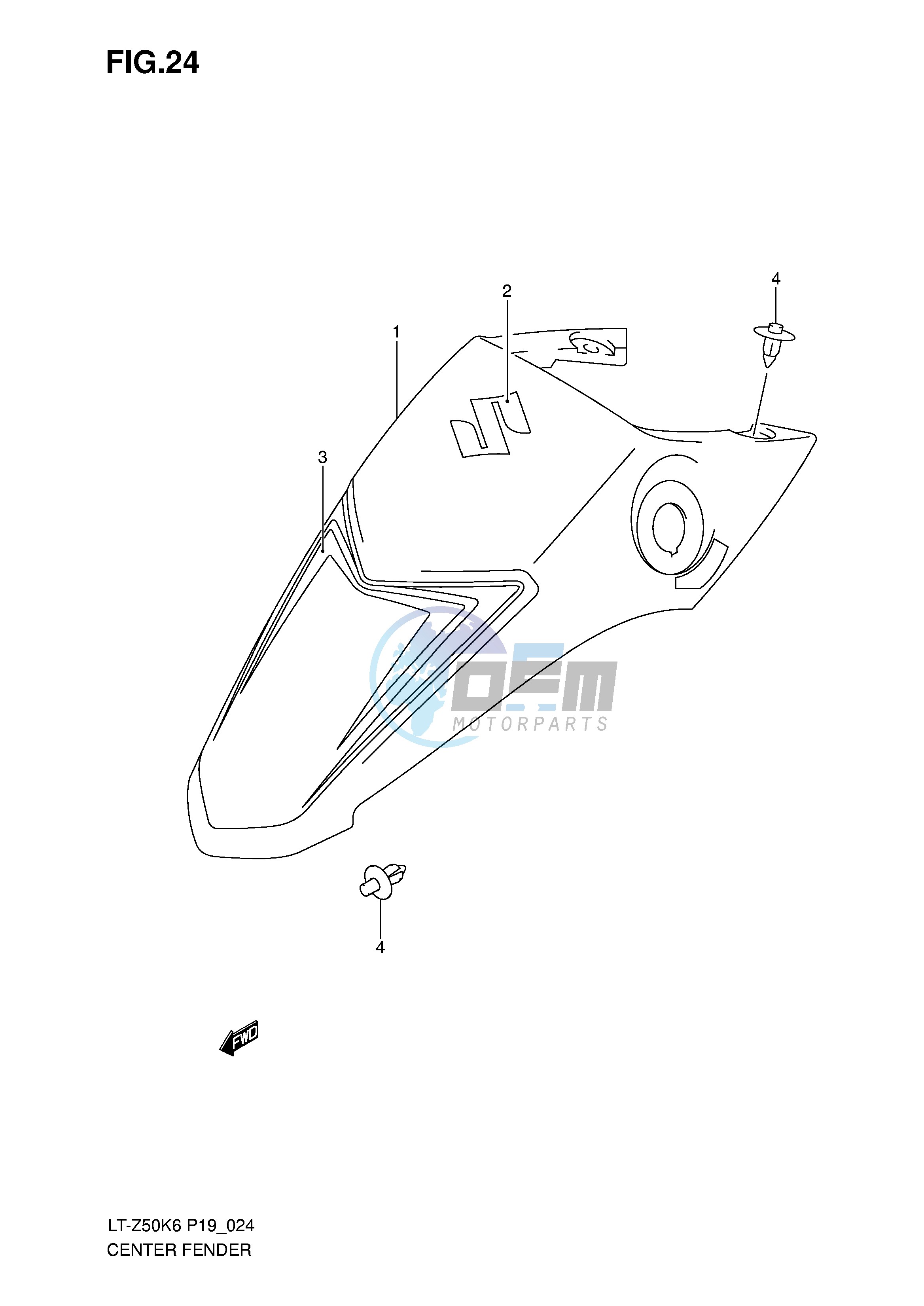 CENTER FENDER (MODEL K6)