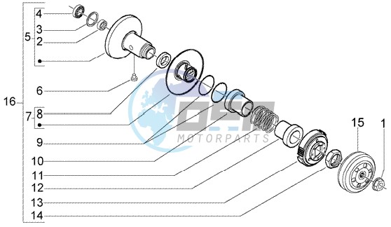 Driven pulley