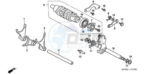 VFR8009 UK - (E / MME) drawing GEARSHIFT DRUM