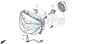 CB600F HORNET drawing HEADLIGHT (2)