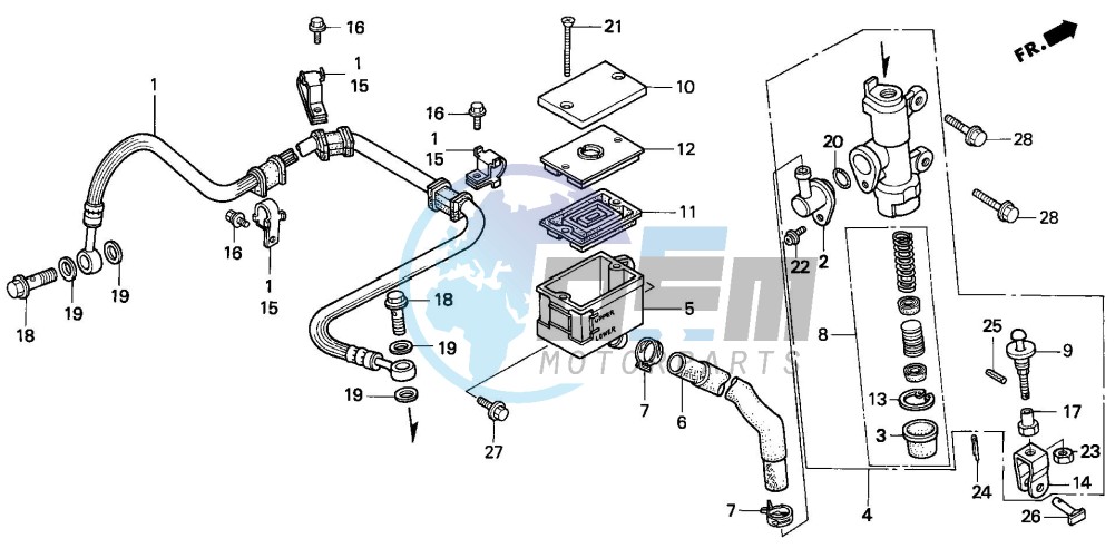 REAR BRAKE MASTER CYLINDER