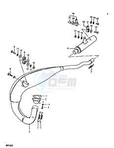 RM100 (N-T-X) drawing MUFFLER