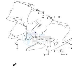 GS500 (P19) drawing UNDER COWLING INSTALLATION PARTS (GS500FK4 FUK4)