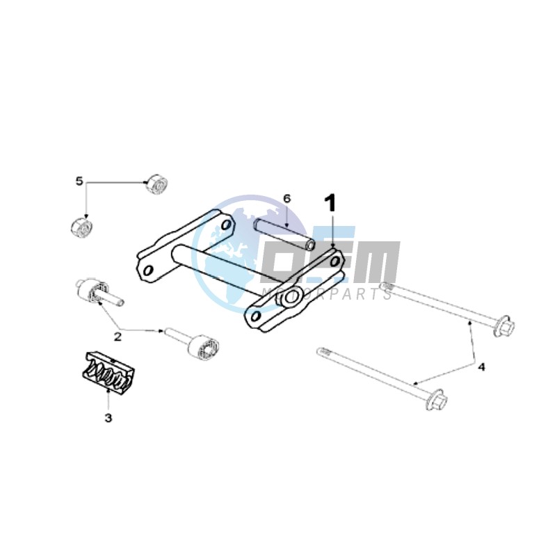 ENGINEMOUNT WITH SHORT MOUNT RUBBERS