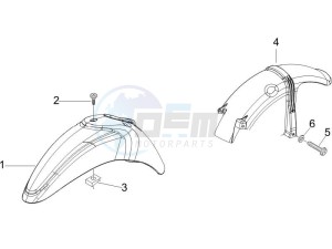 Liberty 125 4t e3 (UK) UK drawing Wheel housing - Mudguard