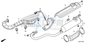 TRX500FE2H Europe Direct - (ED) drawing EXHAUST MUFFLER