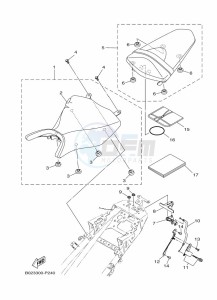 YZF320-A YZF-R3 (B2XG) drawing SEAT