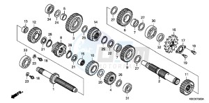 CRF150RBC drawing TRANSMISSION