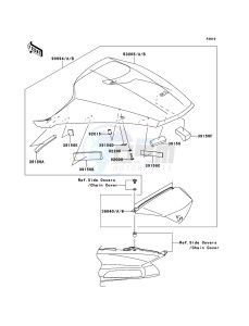 ZZR1400_ABS ZX1400FCF FR GB XX (EU ME A(FRICA) drawing Accessory(Single Seat Cover)