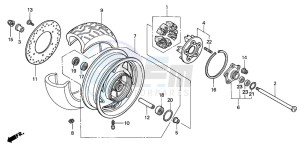 VTX1800C1 drawing REAR WHEEL