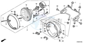 VTR2509 Europe Direct - (ED / LL) drawing HEADLIGHT (VTR250-ED,F)