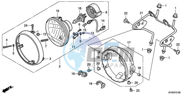 HEADLIGHT (VTR250-ED,F)