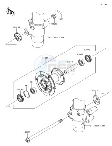 KX85-II KX85DFF EU drawing Front Hub