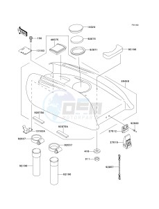 JS 750 B [750 SXI] (B1-B3 B3 CAN ONLY) [750 SXI] drawing ENGINE HOOD