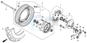 SCV100F LEAD drawing FRONT WHEEL