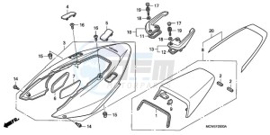 VFR8009 Australia - (U / MME) drawing REAR COWL