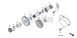 CRF150RB9 Australia - (U) drawing KICK STARTER SPINDLE