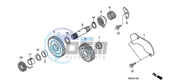 KICK STARTER SPINDLE