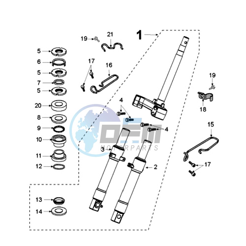 FRONT FORK / STEERINGHEAD