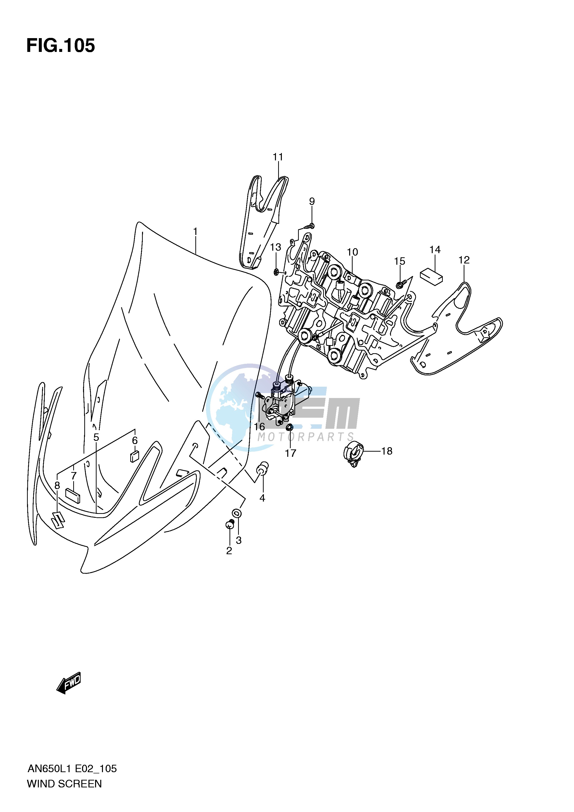 WIND SCREEN (AN650AL1 E24)