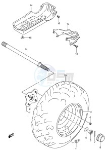 LT-F400 (P24) drawing LEFT REAR WHEEL