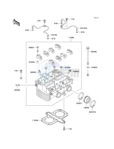 EN 500 C [VULCAN 500 LTD] (C6F-C9F) C9F drawing CYLINDER HEAD