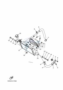 YZF320-A YZF-R3 (B2X9) drawing RADIATOR & HOSE