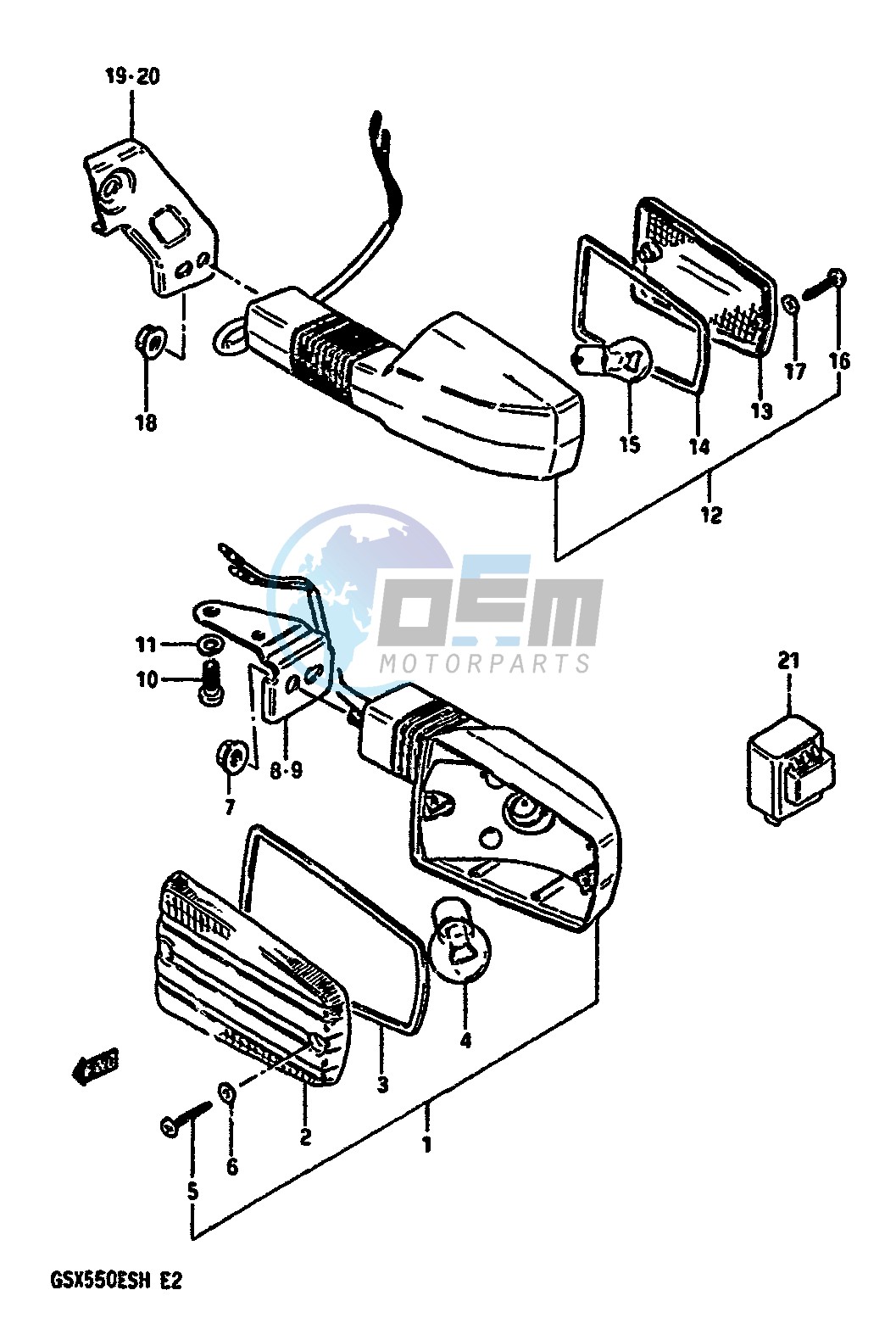 TURN SIGNAL LAMP (E1,E4,E6,E24,E34,E53)